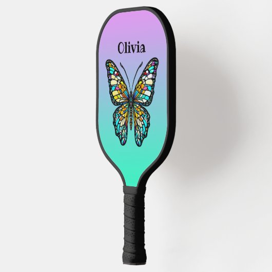 Personalisierte, gestanzte Glaskugel Pickleball Schläger (Links)