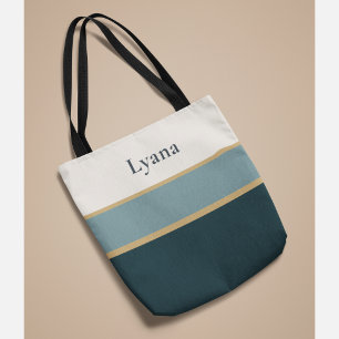 Personalisierte gestreifte Namens-Tasche – Minimal Tasche