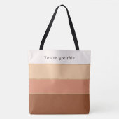 Personalisierte gestreifte Tragetasche "Du schaffs Tasche (Vorderseite)