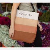 Personalisierte gestreifte Tragetasche "Du schaffs Tasche