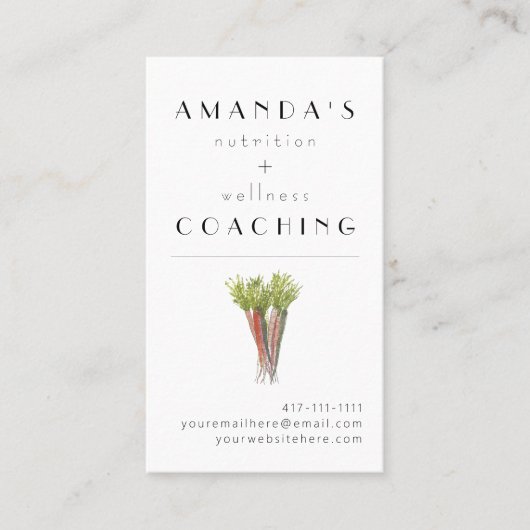 Personalisierte Gesundheits- und Wellness-Visitenk Visitenkarte (Vorderseite)