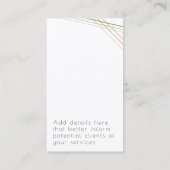 Personalisierte Gesundheits- und Wellness-Visitenk Visitenkarte (Rückseite)