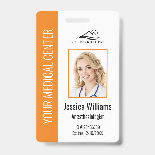 Personalisierte Gesundheitsmitarbeiter Orange ID Ausweis