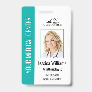 Personalisierte Gesundheitsmitarbeiter Teal-ID Ausweis