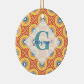 Personalisierte geteerte Ägäische Sommerradiant Ma Keramik Ornament (Rechts)