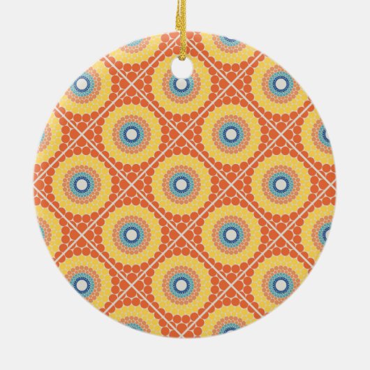 Personalisierte geteerte Ägäische Sommerradiant Ma Keramik Ornament (Hinten)