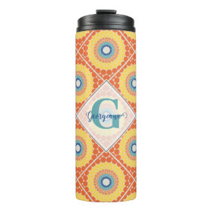 Personalisierte geteerte Ägäische Sommerradiant Ma Thermosbecher