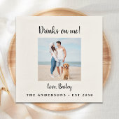 Personalisierte Getränke auf Hunde Foto Haustier H Serviette