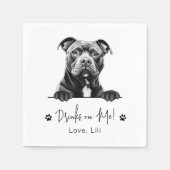 Personalisierte Getränke für den Hund Serviette (Vorderseite)