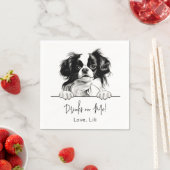 Personalisierte Getränke für japanische Hunde Serviette (Beispiel)