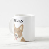 Personalisierte Getränkekasten aus Rot und Weiß Kaffeetasse (Vorderseite Links)