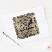 Personalisierte "Gettin' Blitzen" hausgemachte Moo Quadratischer Aufkleber (Umschlag)