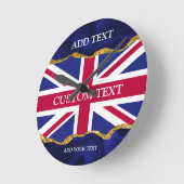 Personalisierte Gewerkschaft-Flag-Mauer Runde Wanduhr (Winkel)