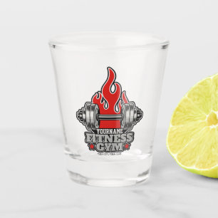 Personalisierte Gewichte Hantel Fitnessstudio Schnapsglas