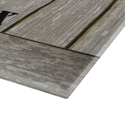 Personalisierte, gewitterte Silberverkleidung Schneidebrett (Ecke)