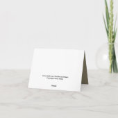 Personalisierte Gewohnheit danken Ihnen Dankeskarte (Rückseite)