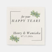 Personalisierte Gewohnheit für Ihre glückliche Trä Serviette (Vorderseite)