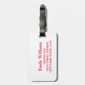 Personalisierte Gewohnheit Ihr eigenes Foto Gepäckanhänger (Rückseite vertikal)