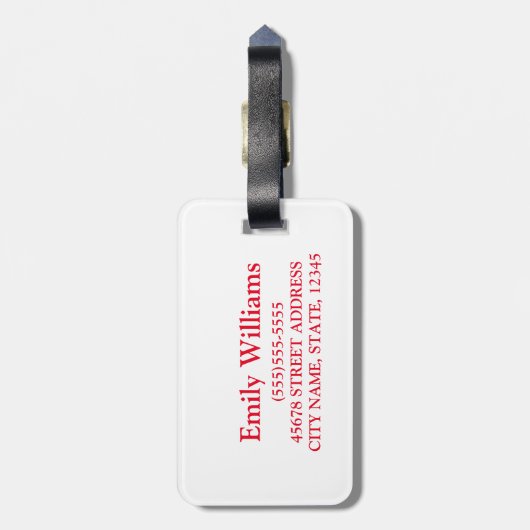 Personalisierte Gewohnheit Ihr eigenes Foto Gepäckanhänger (Rückseite vertikal)