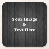 Personalisierte Gewohnheit Ihr eigenes Foto Rechteckiger Pappuntersetzer (Vorderseite)