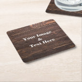 Personalisierte Gewohnheit Ihr eigenes Foto Rechteckiger Pappuntersetzer (angewinkelt)