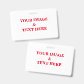 Personalisierte Gewohnheit Ihr eigenes Foto u. Ausweis (Vorder- & Rückseite)