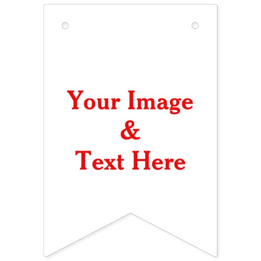 Personalisierte Gewohnheit Ihr eigenes Foto u. Wimpelkette (Zweite Fahne)