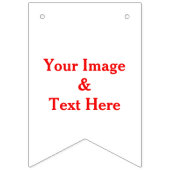 Personalisierte Gewohnheit Ihr eigenes Foto u. Wimpelkette (Dritte Fahne)