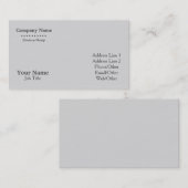 Personalisierte Gewohnheit Ihr eigenes Grau Visitenkarte (Vorne/Hinten)