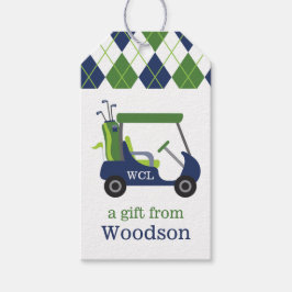Personalisierte Gift-Tags für Navy & Green Golf Geschenkanhänger