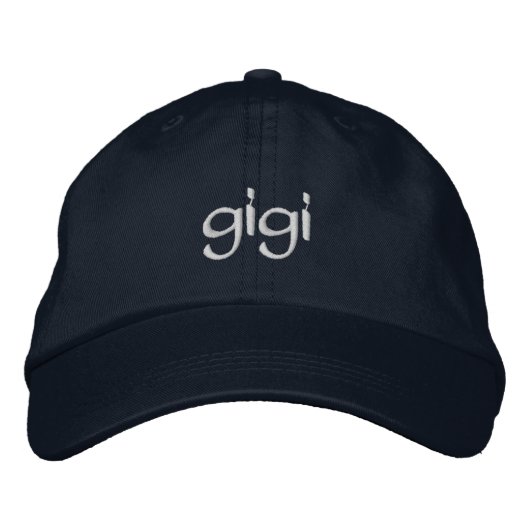 Personalisierte "Gigi" bestickte Baseballkappe (Vorderseite)