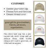 Personalisierte "Gigi" bestickte Baseballkappe