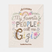 ❤️ Personalisierte GIGI-Geschenke Hinzufügen von G Fleecedecke (Vorderseite)