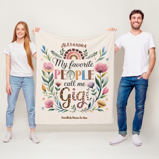 ❤️ Personalisierte GIGI-Geschenke Hinzufügen von G Fleecedecke (Beispiel)