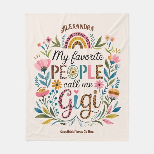 ❤️ Personalisierte GIGI-Geschenke Hinzufügen von G Fleecedecke (Vorderseite)