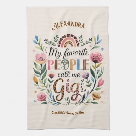 ❤️ Personalisierte GIGI-Geschenke Hinzufügen von G Geschirrtuch (Vertikal)