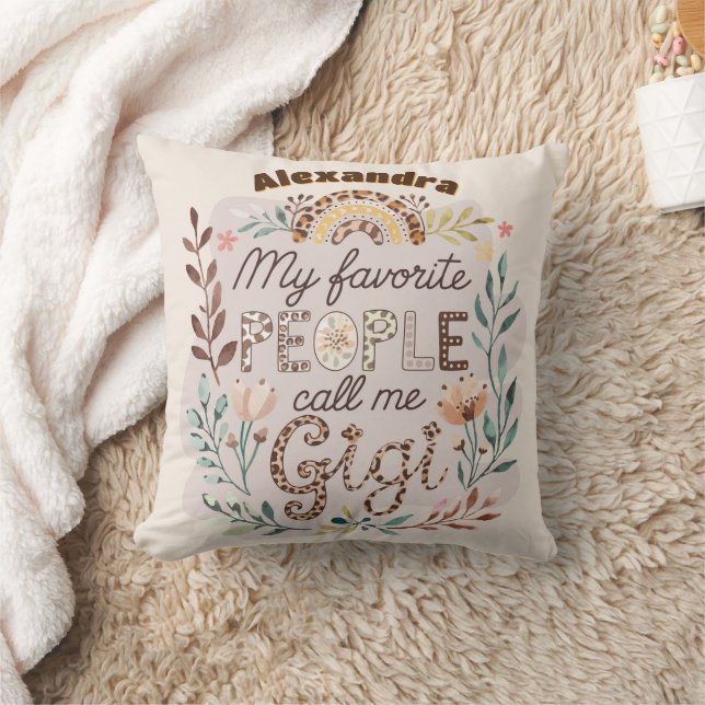 ❤️ Personalisierte GIGI Mütter Tag Geburtstag Weih Kissen (Decke)