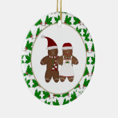 Personalisierte Gingerbead Paare mit Keramikornament (Rechts)