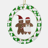Personalisierte Gingerbead Paare mit Keramikornament (Links)