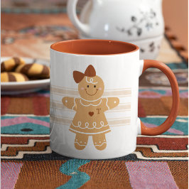 Personalisierte Gingerbread Girl-Tasse mit Monogra Tasse