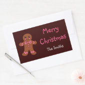 Personalisierte Gingerbrot-Aufkleber Rechteckiger Aufkleber (Umschlag)