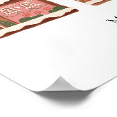 Personalisierte Gingerbrothäuser Weihnachtsfeierta Poster (Ecke)