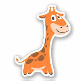 Personalisierte Giraffe Aufkleber