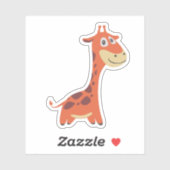 Personalisierte Giraffe Aufkleber (Blatt)