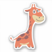 Personalisierte Giraffe Aufkleber (Vorderseite)