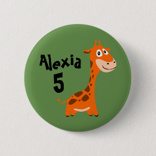 Personalisierte Giraffe Button