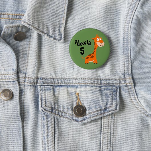 Personalisierte Giraffe Button (Beispiel)