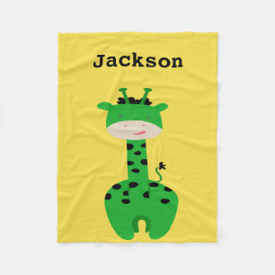Personalisierte Giraffe Fleecedecke