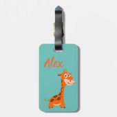 Personalisierte Giraffe Gepäckanhänger (Rückseite vertikal)