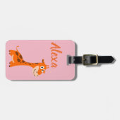 Personalisierte Giraffe Gepäckanhänger (Vorderseite horizontal)